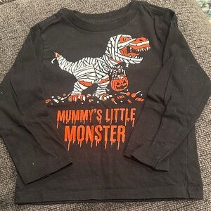 The Children's Place Black and Orange Dino Long Sleeve Tee